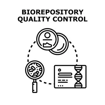 Biorepository quality control process for biological samples Illustrazione stock