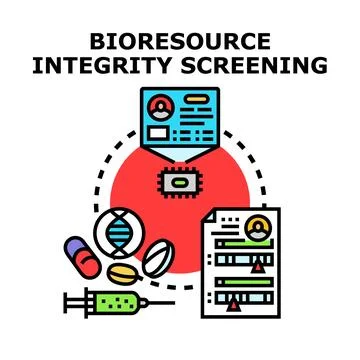 Bioresource integrity screening process with medical data 库存插图