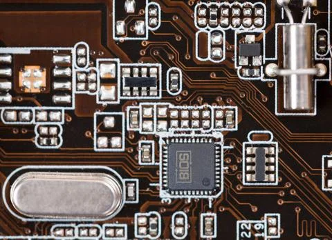 BIOS Stuffed Chipboard BIOS chip on the new motherboard. Copyright: xZoona... 写真素材