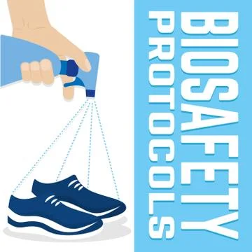 Biosafety protocols poster Illustrazione stock