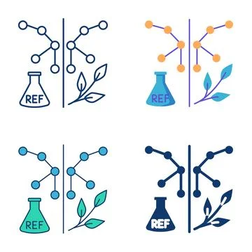 Biosimilar icon set Stock Illustration