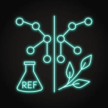 Biosimilar neon icon Stock Illustration