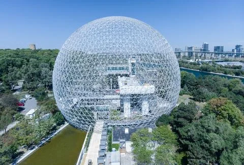 The Biosphere Drone View Stock Photos