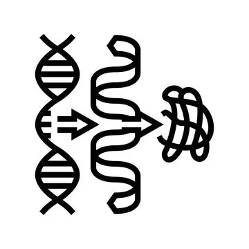 Biosynthesis biochemistry line icon vector illustration イラスト素材