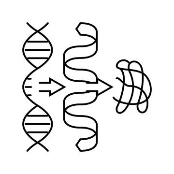 Biosynthesis biochemistry line icon vector illustration 스톡 일러스트