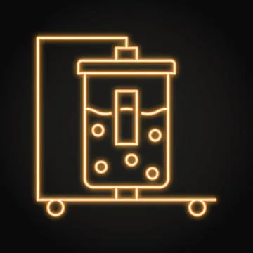 Biosynthesis neon icon Stock Illustration