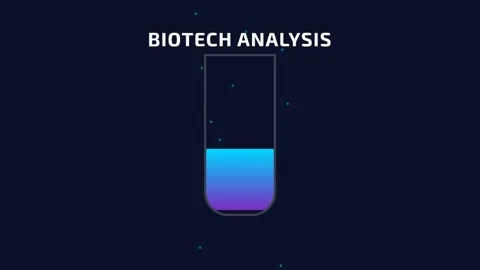 Biotech Analysis Visualization: Scientific Liquid Flow in Test Tube Stock Footage 337500835
