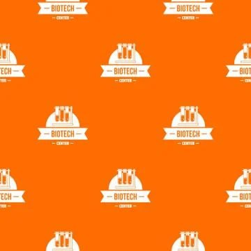 Biotech center pattern vector orange Stockillustratie