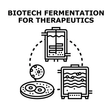 Biotech fermentation process for therapeutics development Stock Illustration