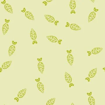 Biotech leaf agri tech glyph vector seamless pattern 库存插图