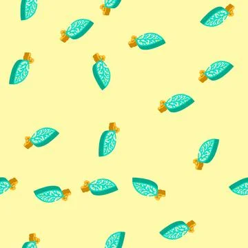 Biotech leaf agri tech isometric icon seamless pattern Stock Illustration