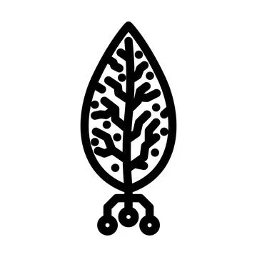 Biotech leaf agri tech line icon vector illustration Illustrazione stock