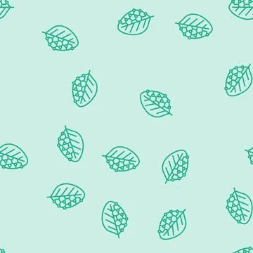 Biotech leaf agri tech line seamless pattern 스톡 일러스트