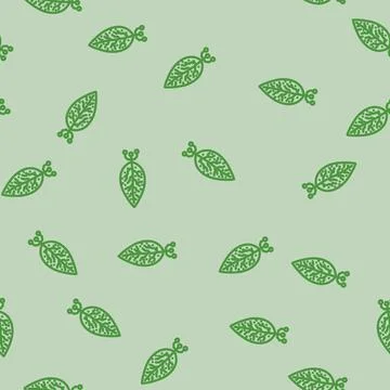 Biotech leaf agri tech line vector seamless pattern Illustrazione stock