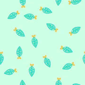 Biotech leaf agri tech vector seamless pattern 库存插图