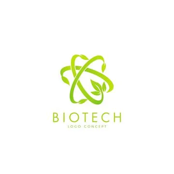 Biotech Logo Design Template Flat Style Vector Illustration Stock Illustration
