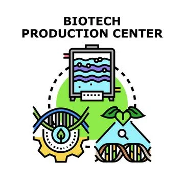 Biotech production center developing new innovations and research Stock Illustration