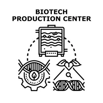 Biotech production center developing new innovations and research Stock Illustration