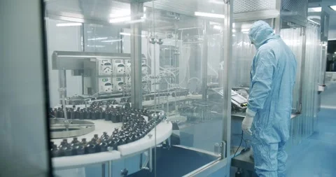 Biotechnological and Semiconductor Creating Manufacturing Process. Stock Footage 276389037