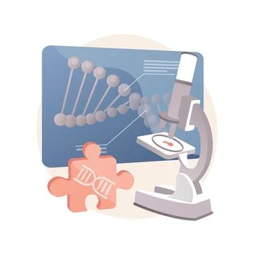 Biotechnology abstract concept vector illustration. Stock Illustration