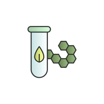 Biotechnology color gradient vector icon Stock Illustration