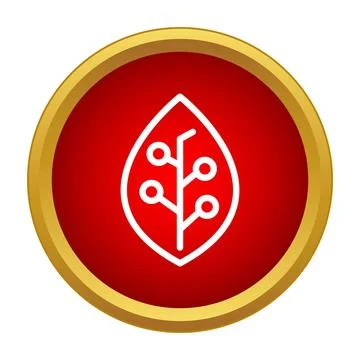 Biotechnology leaf icon representing eco tech and nature Stock Illustration