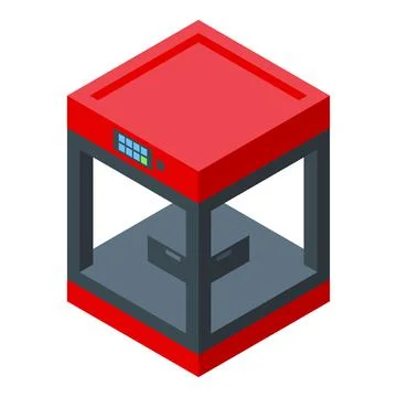 Biotechnology printer icon isometric vector. Medical engineering Stock Illustration