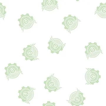 Biotechnology processing glyph seamless pattern Stock Illustration