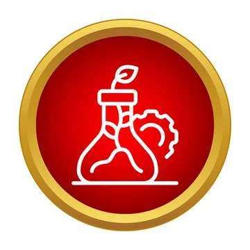 Biotechnology research developing plant life science icon 库存插图