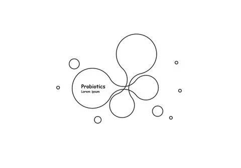 Biotechnology. Symbol molecule. Vector logo template. Abstract molecule vector Stock Illustration