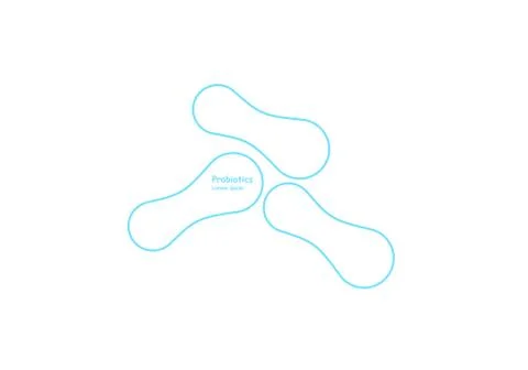 Biotechnology. Symbol molecule. Vector logo template. Abstract molecule vector Stock Illustration