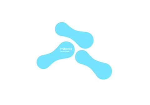 Biotechnology. Symbol molecule. Vector logo template. Abstract molecule vector Stock Illustration