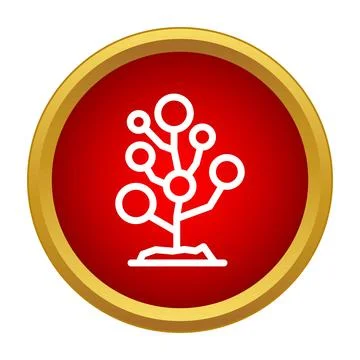 Biotechnology tree icon representing genetic engineering and science 스톡 일러스트