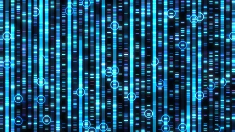 Biotechnology virus dna sequence genomic analysis visualization gene therapy Stock Footage 149632332