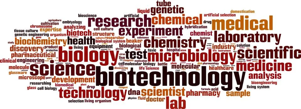Biotechnology word cloud Stock Illustration