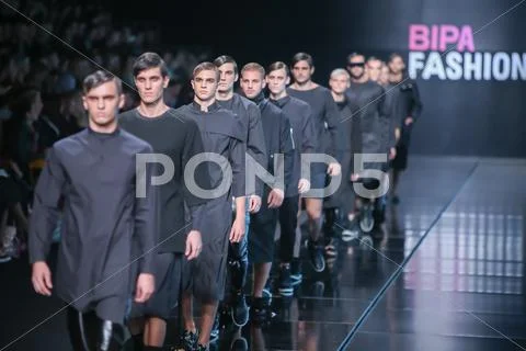 Bipa Fashion.hr fashion show: Ivana Janjic, Zagreb, Croatia. Stock Photos
