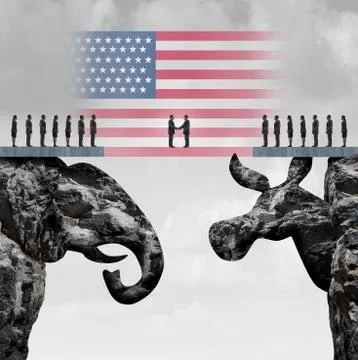 Bipartisan Agreement Stock Illustration