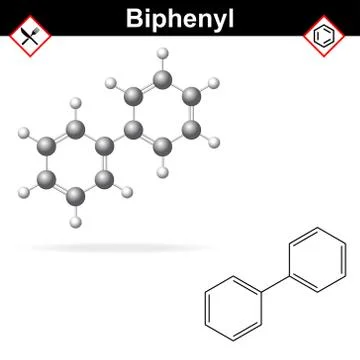 Biphenyl model Stock Illustration