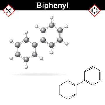 Biphenyl model Stock Illustration