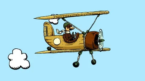 Biplane 01 Stock Footage 8840355