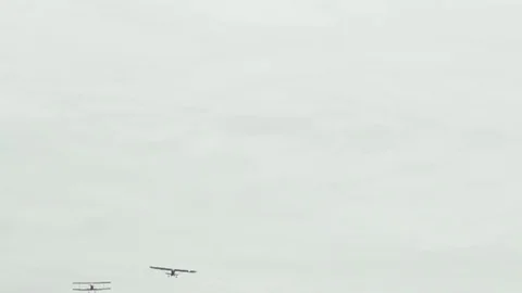Biplane aircrafts Stock Footage 82647602