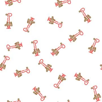 Biplane airplane aircraft vector seamless pattern Stock Illustration