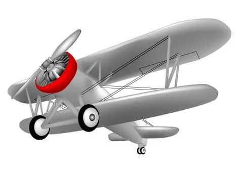 Biplane Stock Illustration