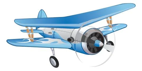 Biplane, illustration Stock Illustration