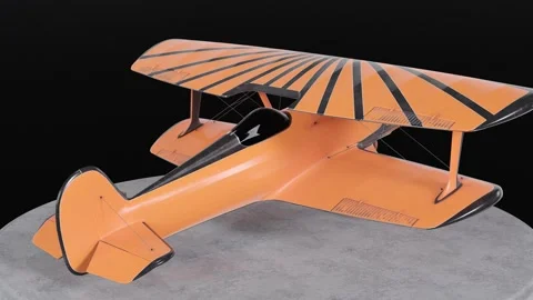 Biplane Mister Orange. Stock Footage 312819204