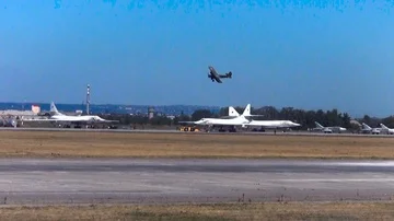 Biplane performs at Airshow Video stock 85827821