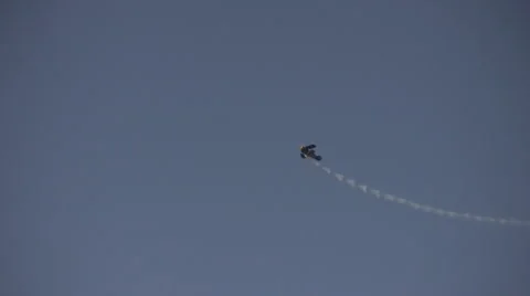 Biplane Stall Stock Footage 3475826