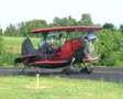 Biplane Taxiing with Smoke SD Footage