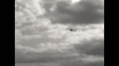 Biplanes in Flight 1931 Stock Footage 170510864