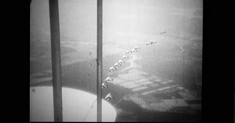 Biplanes from USS Langley flying in formation over Honolulu Stock Footage 43388675